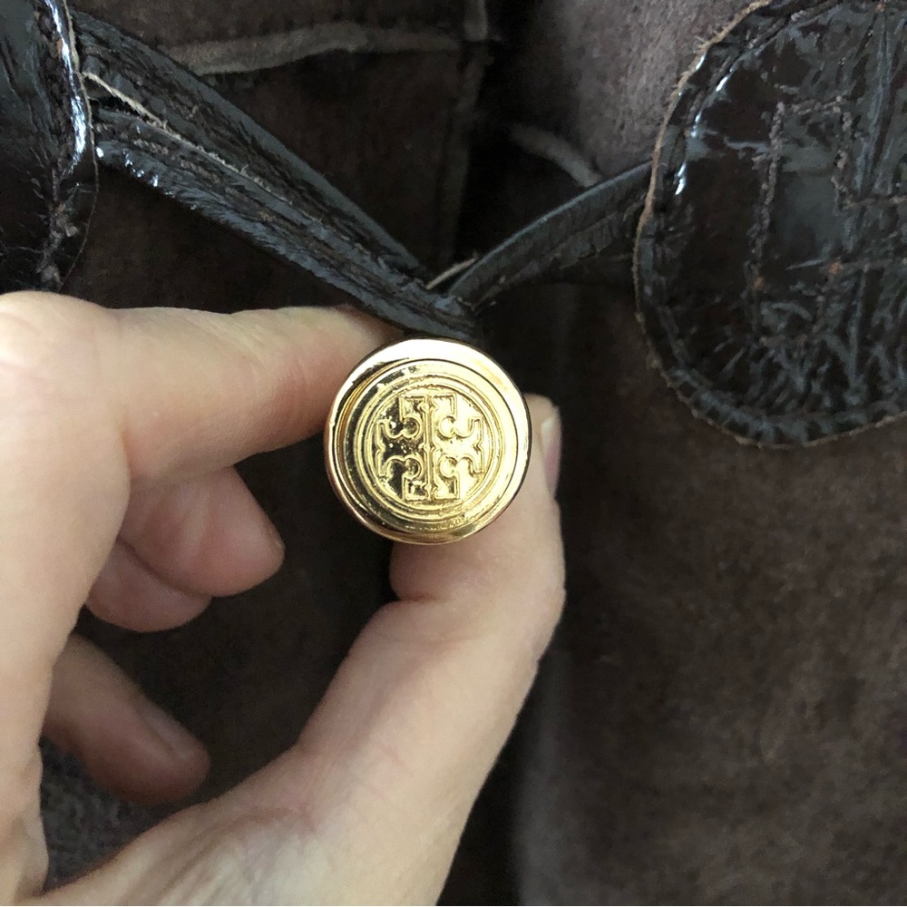 Rare Tory Burch✨Cordelia Shearling Leather Long Coat - Picture 5 of 11